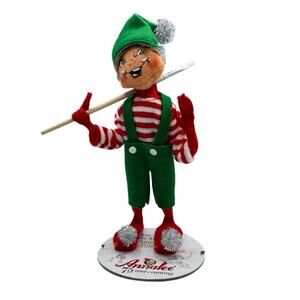 Annalee 2013 Artist Painter Elf 9" Felt Doll Poseable NOS